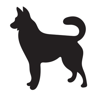 recommend clip art: black silhouette of a dog