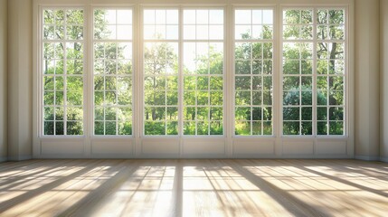 Bright Natural Light Through Large Windows in a Serenity Room