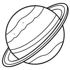 Cosmic Line Art Planet Designs