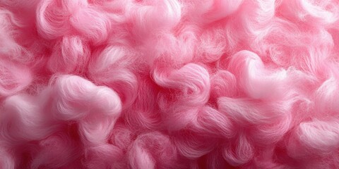 Fototapeta premium Soft pink fluffy yarn texture background for crafting and textile design projects valentine day