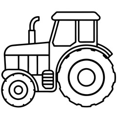 Detailed Tractor Vector Illustration
