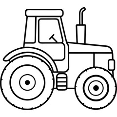 Detailed Tractor Vector Illustration