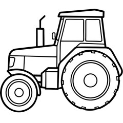 Detailed Tractor Vector Illustration