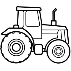 Detailed Tractor Vector Illustration