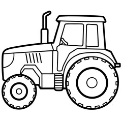 Detailed Tractor Vector Illustration
