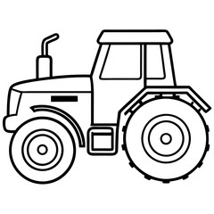 Detailed Tractor Vector Illustration