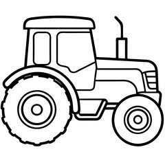 Detailed Tractor Vector Illustration