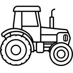 Detailed Tractor Vector Illustration