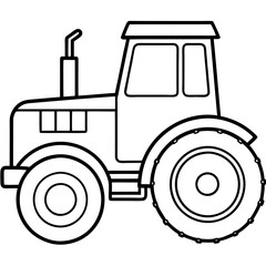 Fototapeta premium Detailed Tractor Vector Illustration