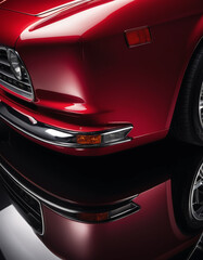 Kirschrot - Teile vom Auto in rot - Lack