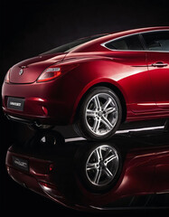 Naklejka premium Rotes Auto Kirschrot