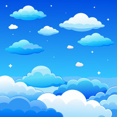seamless pattern with clouds