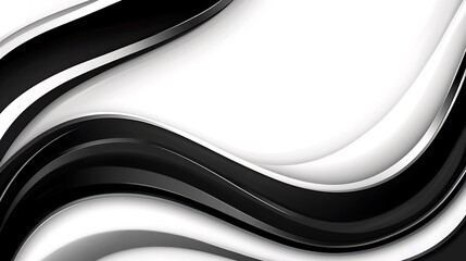 Abstract Black and White Wave Design
