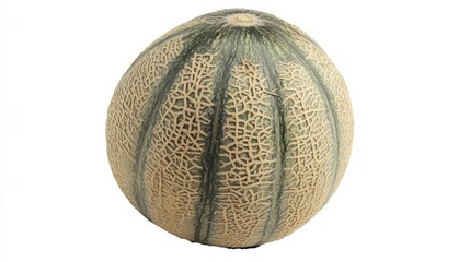 Fototapeta premium Close up of a cantaloupe melon on white background