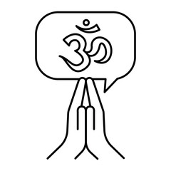 Affirmation line icon.