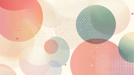 Soft Pastel Minimalist Geometric Background with Translucent Overlapping Shapes for Modern Design Concepts