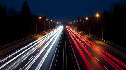 Night Traffic on Highway