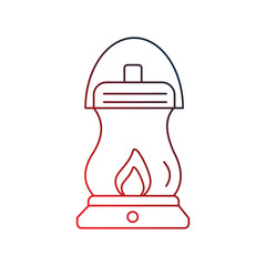 Lantern  gradient outline icon with white background vector stock illustration
