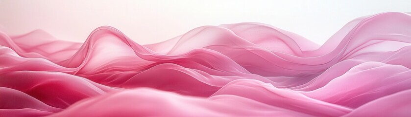 Obraz premium Pink wave of water crashing on a sandy beach during sunset with soft light and gentle ripples valentine day