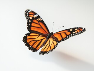 Fototapeta premium a monarch butterfly on a white background