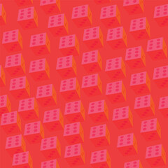 Pattern Dice WIth Theme Red