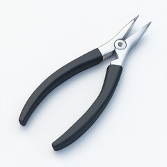 Obraz premium High quality pliers with black rubber grips and stainless steel jaws, ideal for precision work and crafting. Perfect for DIY projects and professional use