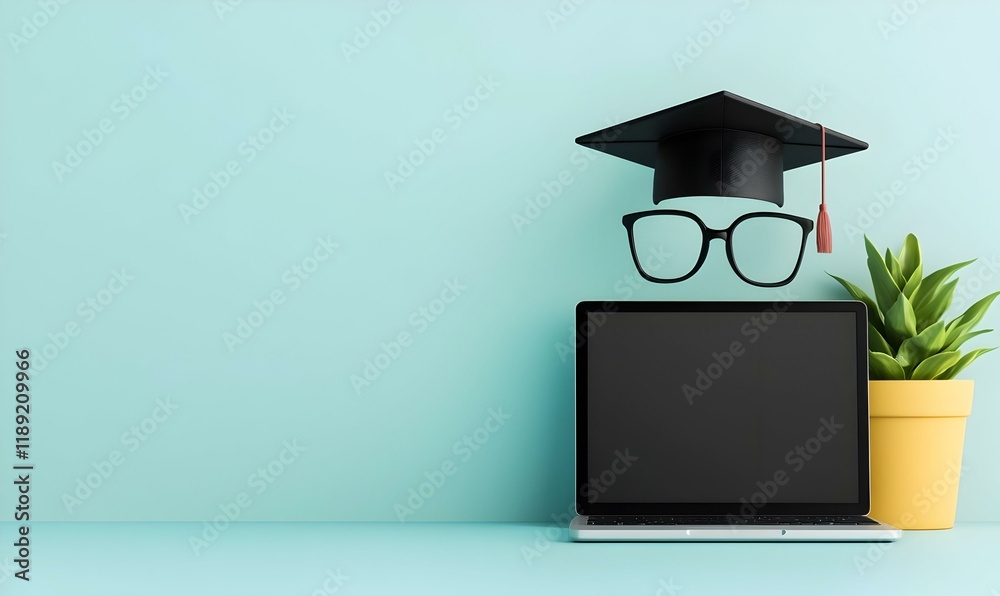 Aufkleber smart device displaying interactive course curriculum, engaging layout with vibrant graphics, user-f