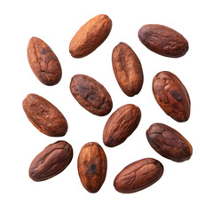 Obraz premium cocoa beans on transparent background