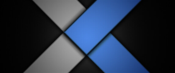 Futuristic gaming wallpaper for 3440x1440 pixels resolution monitor (ultrawide UWQHD) representing a 3D blue and grey X cross symbol for gamer desktop © Julien