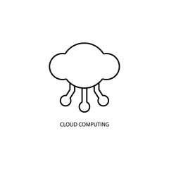 Icon a CLOUD COMPUTING, isolated against a clean background.