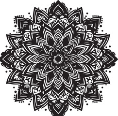 abstract floral background and ornamental round ornament