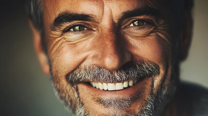 Fototapeta premium A smiling man's portrait captured beautifully.