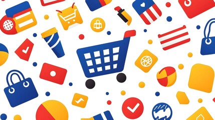 Global Harmony, a vibrant pattern design showcasing iconic symbols representing diverse cultures and nations, celebrating unity and diversity.