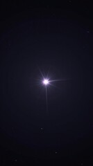 Glowing White Star on Black Gradient Background