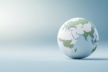 Global connectivity, earth map, digital world, light background, global communication