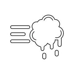 Snowball  lineal icon with white background vector stock illustration