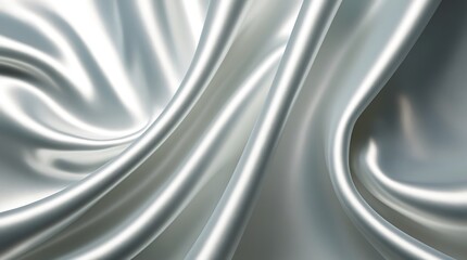 Elegant Silver Fabric Backdrop with Smooth Waves Perfect for Business Presentations and Designs