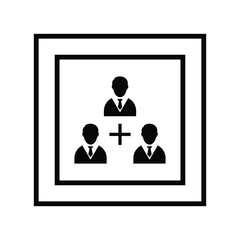 Team Target Icon, Target customer, teamwork aim vector