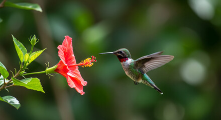 Naklejka premium hummingbird in flight