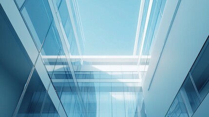 Naklejka premium Modern Office Building 3D Rendering in New Residential Area