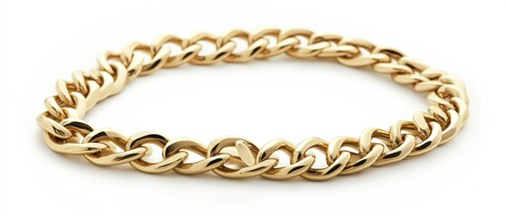 Obraz premium close up of a gold chain link bracelet