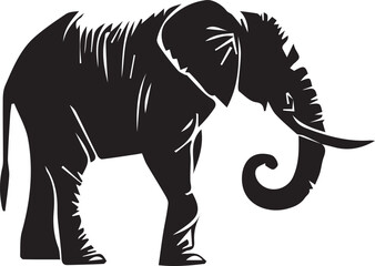 Elephant silhouette vector EPS