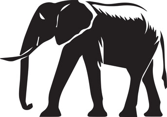 Elephant silhouette vector EPS