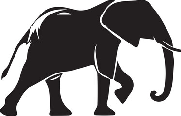 Elephant silhouette vector EPS