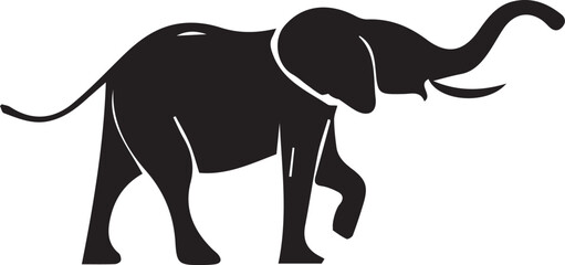 Elephant silhouette vector EPS