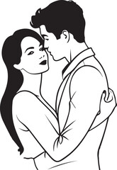 Valentine's couple vector love for Happy  Valentine's Day