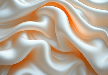 Obraz premium Elegant white silk background showcasing luxurious and smooth waves