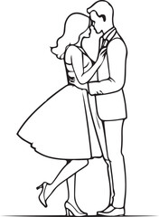 Valentine's couple vector love for Happy  Valentine's Day