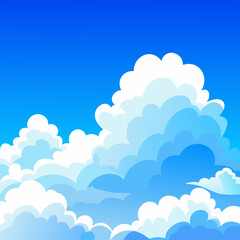 blue sky with clouds icon