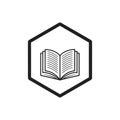 books silhouette vector art logo